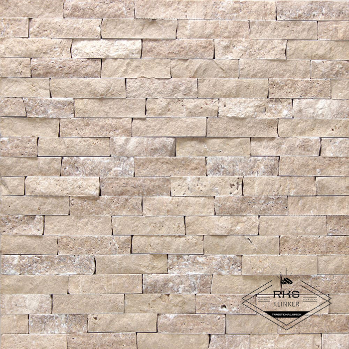 Фасадный камень Полоса - Травертин Classic Noce (бежевый тёмный) в Саратове